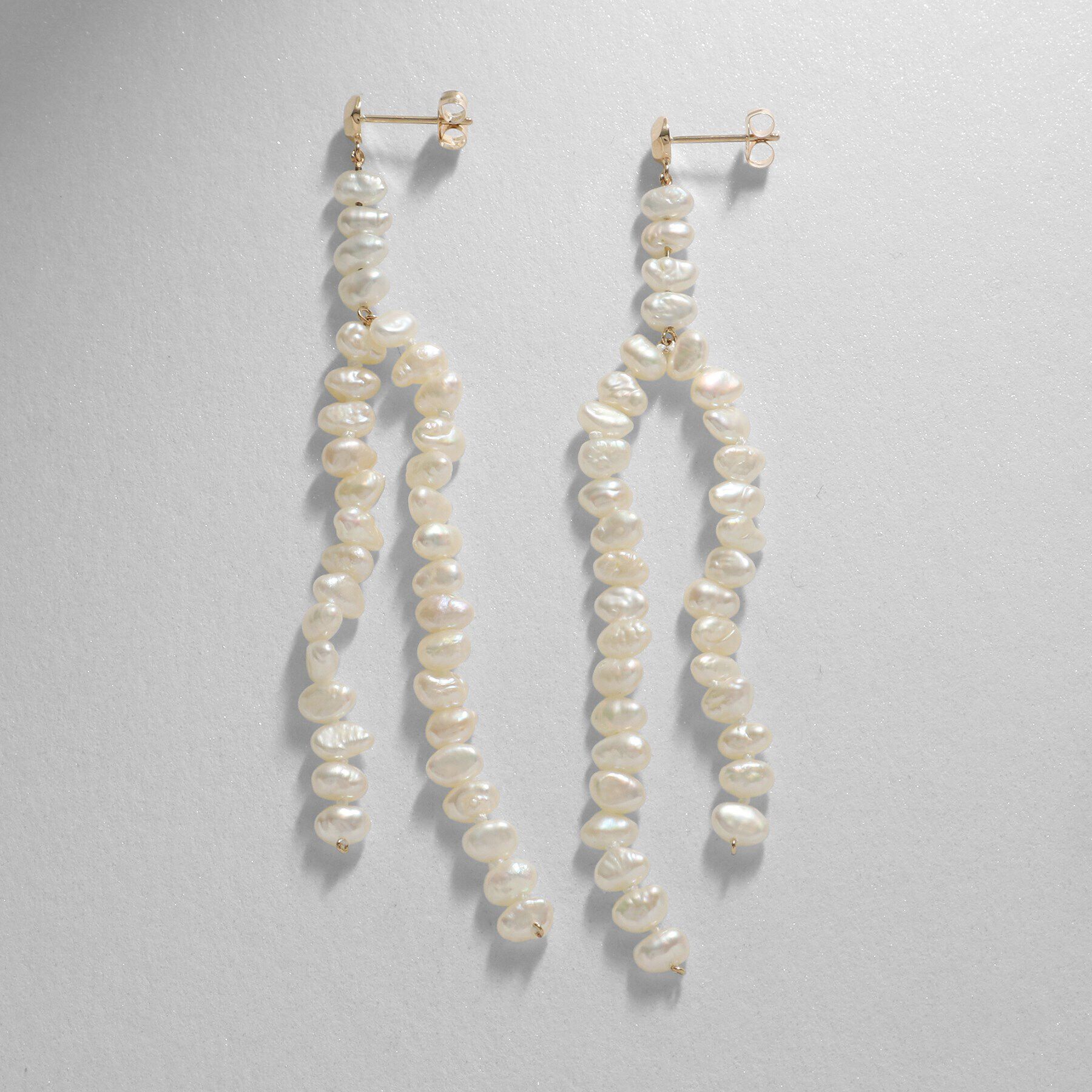 COCOSHNIK「K10バロックパールブランチ スタッドピアス」|ピアス|