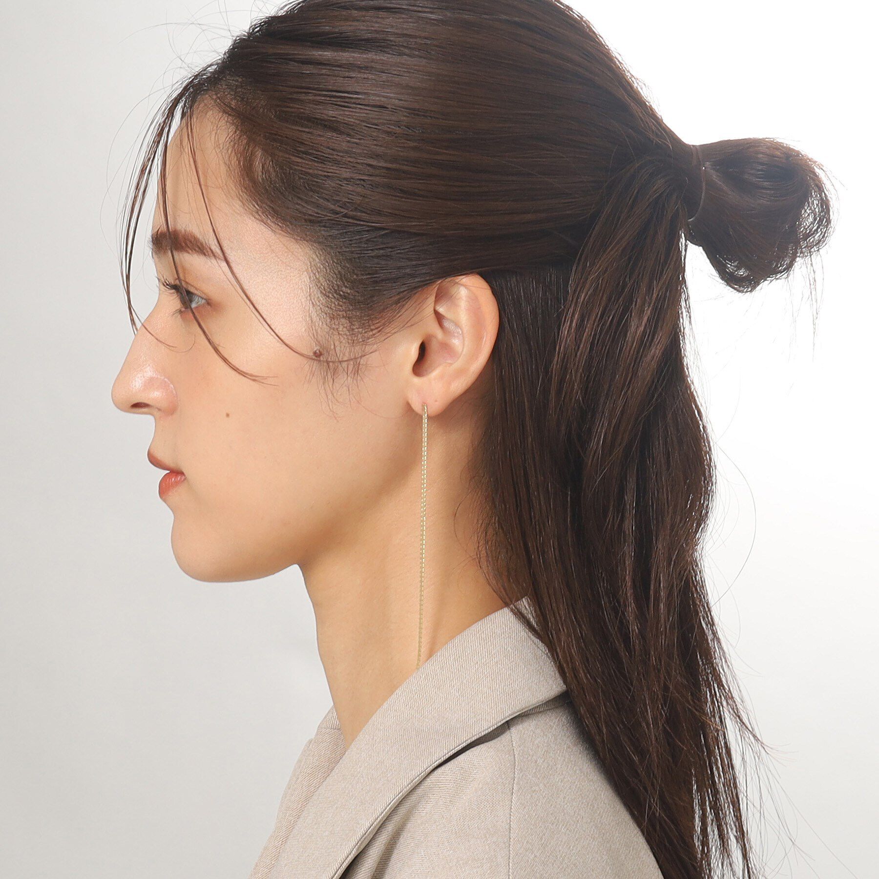 COCOSHNIK「K10スーパーベネフラット スタッドピアス大」|ピアス|