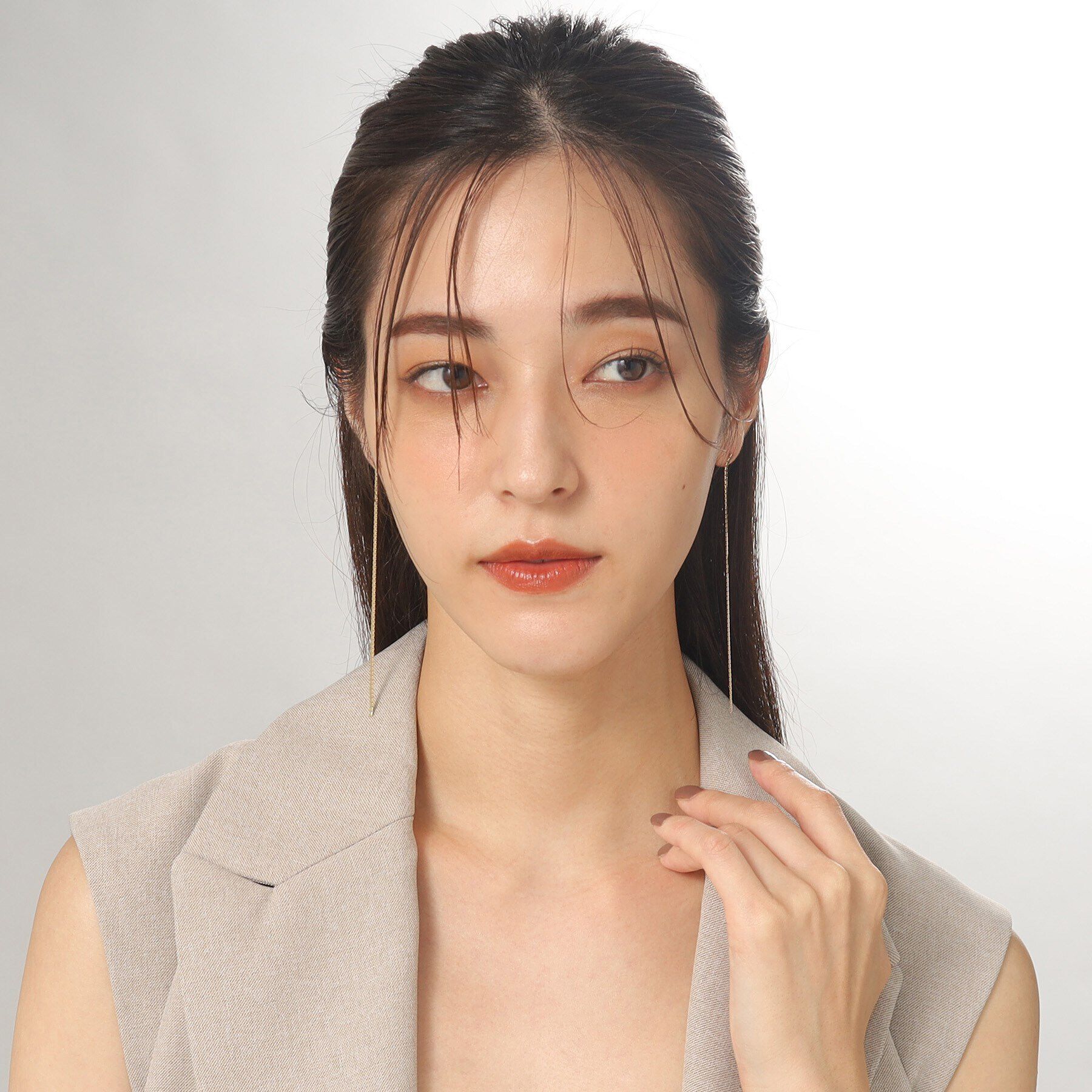 COCOSHNIK「K10スーパーベネフラット スタッドピアス大」|ピアス|