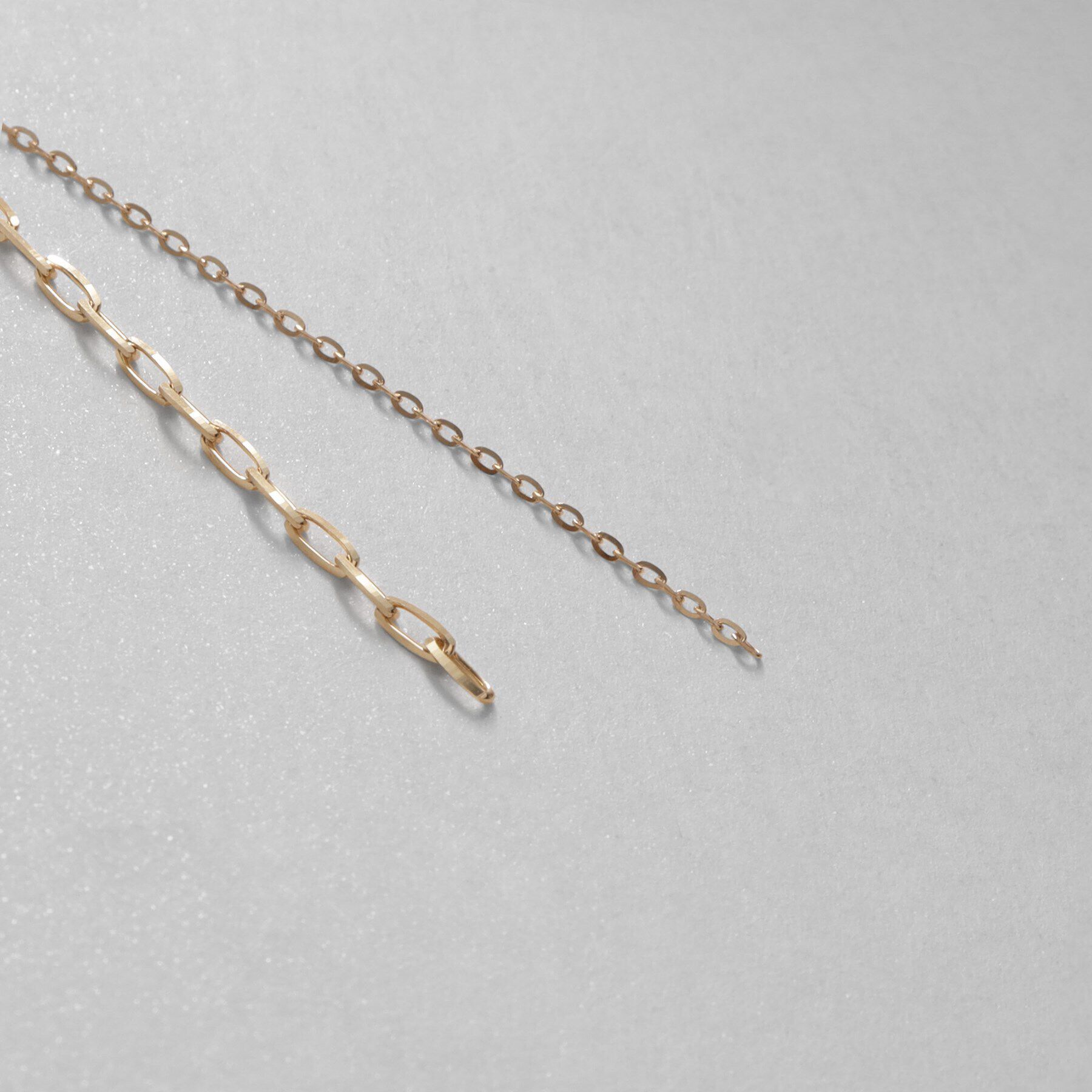 COCOSHNIK「K10フリンジチェーン中折れ フープピアス」|ピアス|