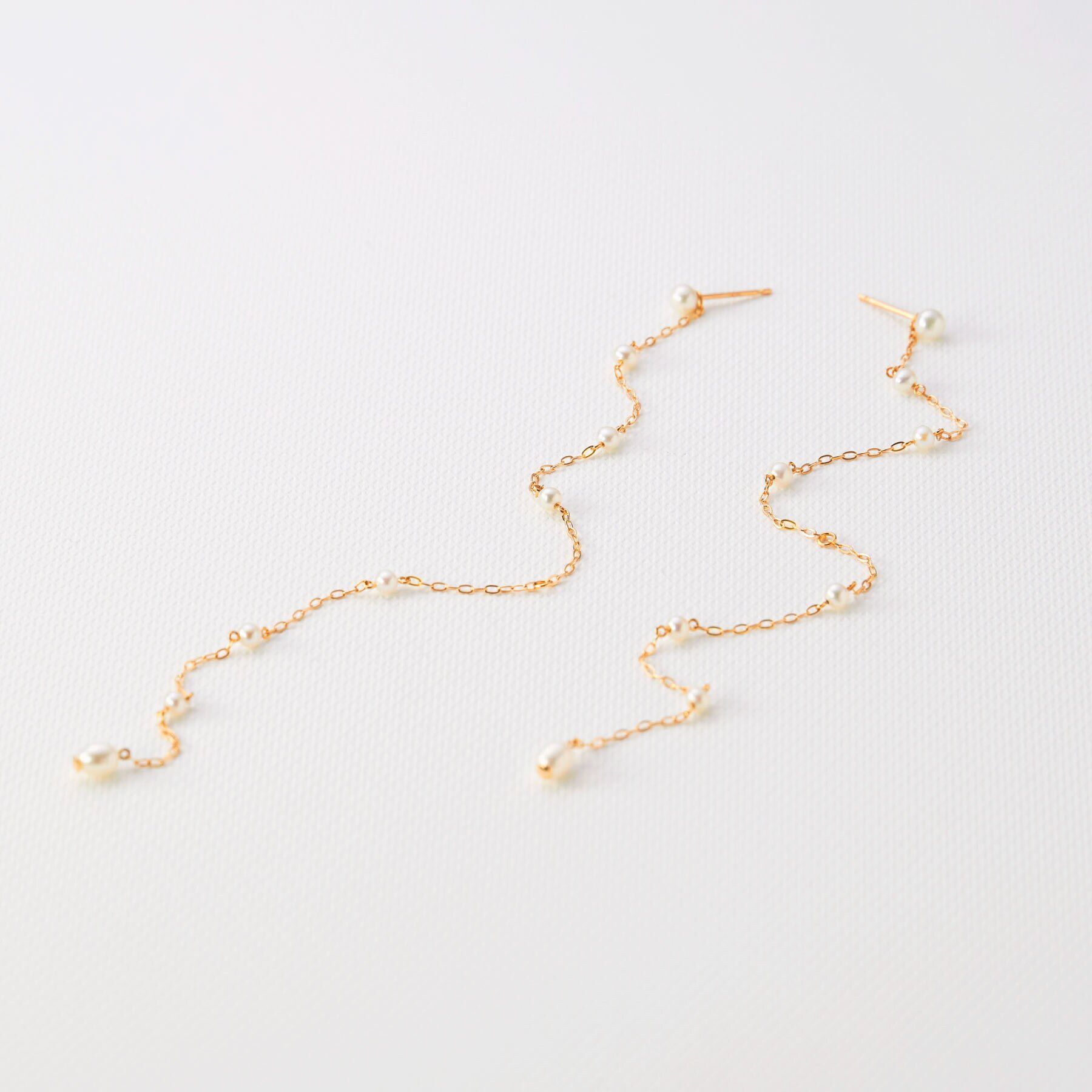 COCOSHNIK「K10パール ステーション2WAY スタッドピアス」|ピアス|