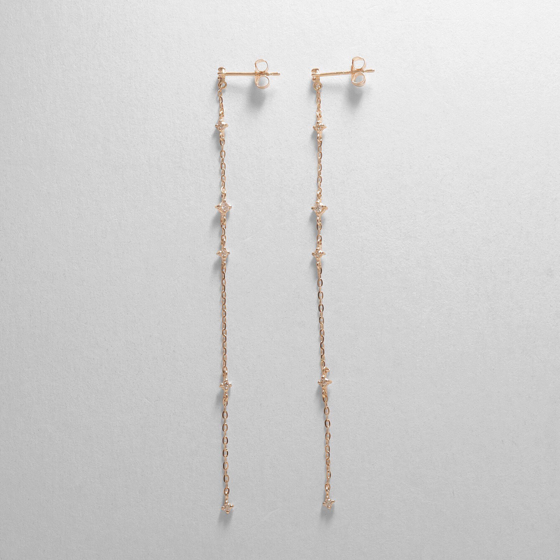 COCOSHNIK「K10ダイヤモンド ランダムステーション スタッドピアス」|ピアス|