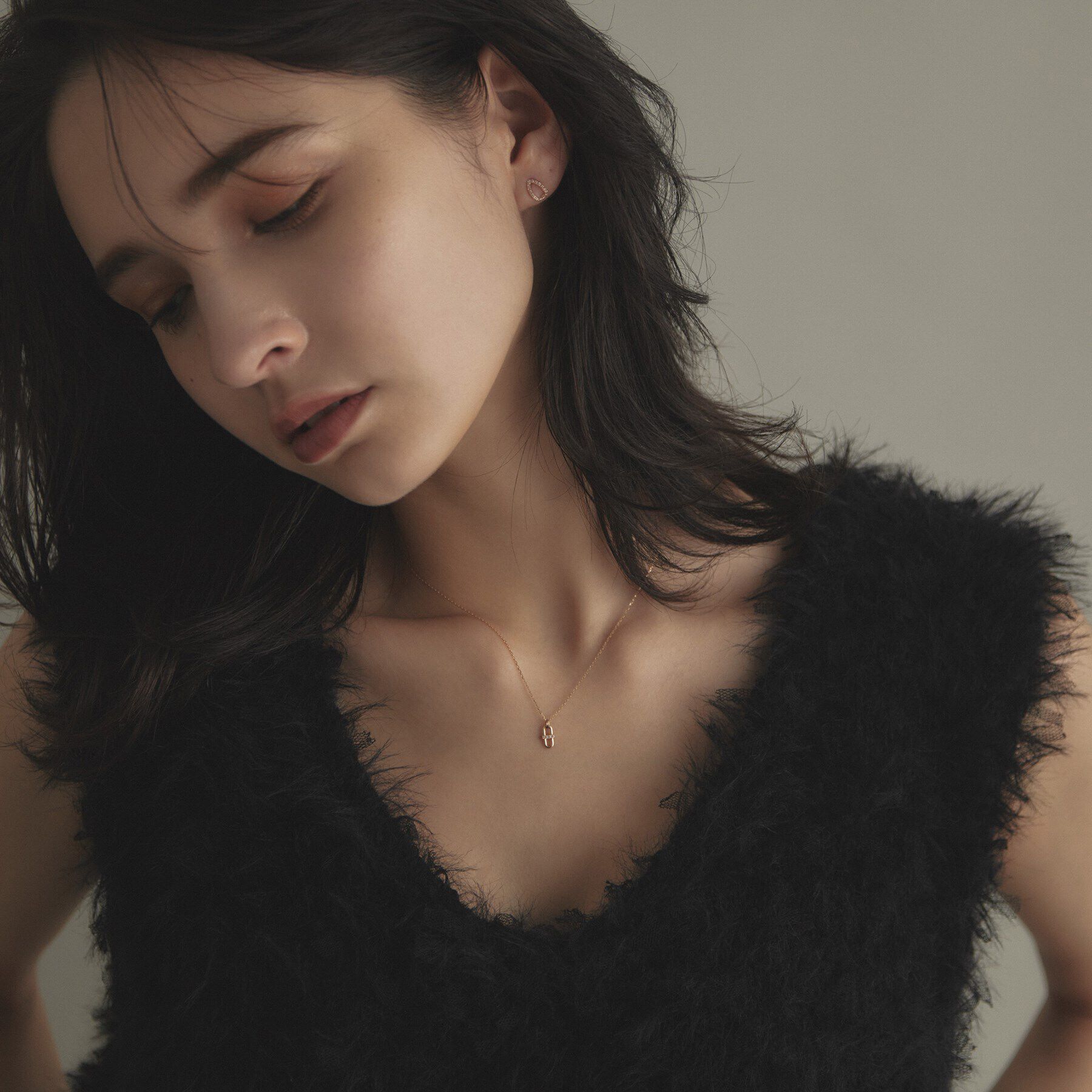 COCOSHNIK「K10ダイヤモンド PCモチーフ ネックレス」|ネックレス|