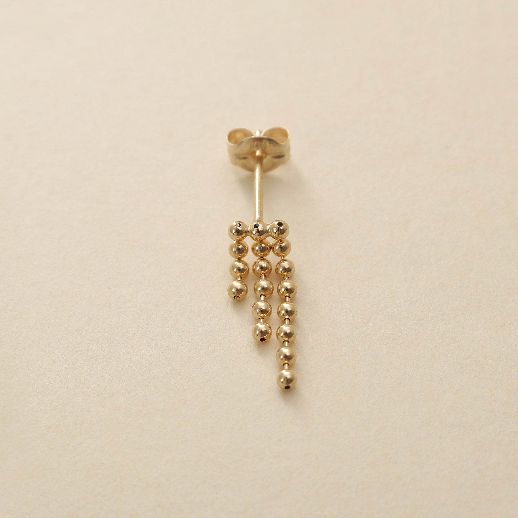 COCOSHNIK ONKITSCH「K10ティアボールチェーンピアス」|ピアス|