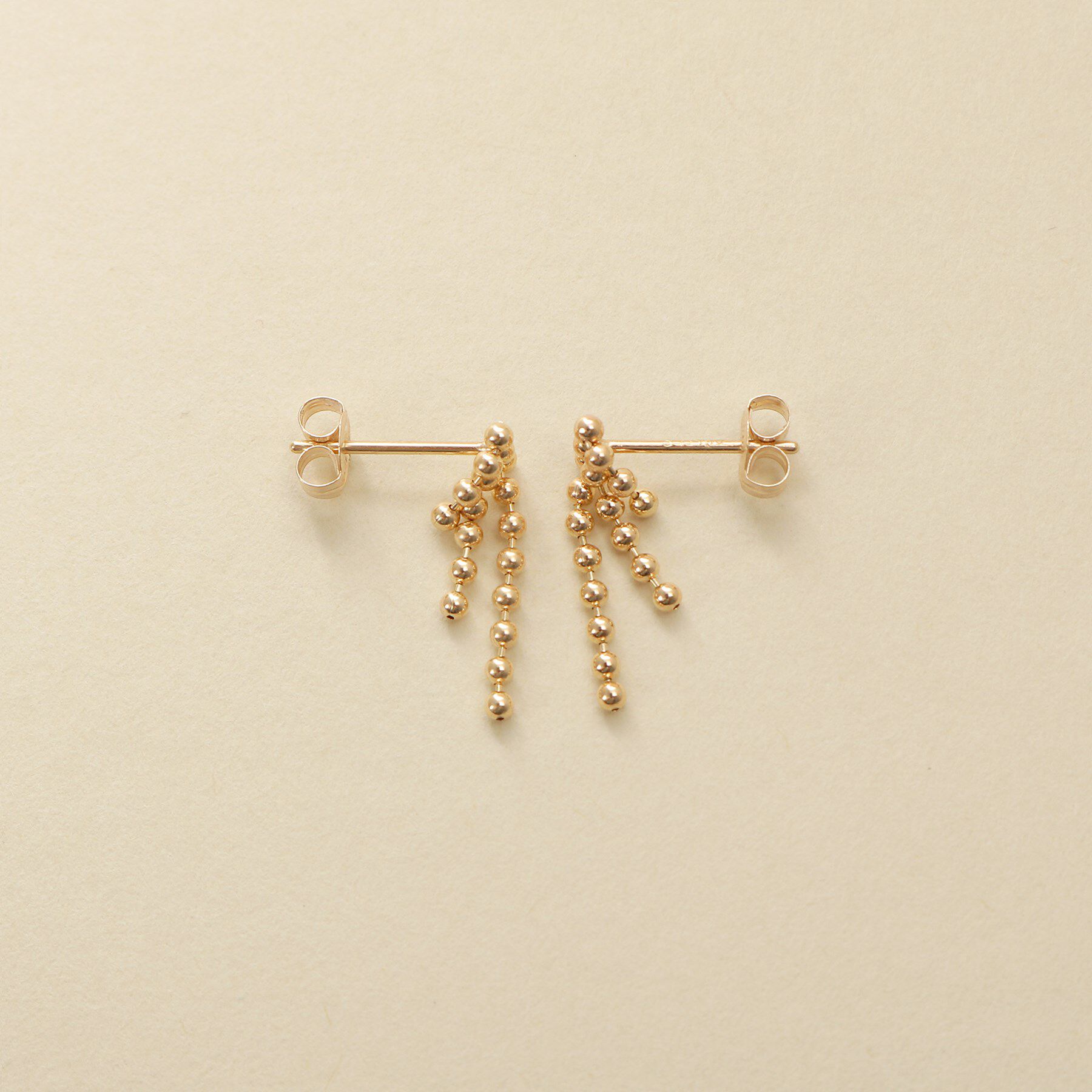 COCOSHNIK ONKITSCH「K10ティアボールチェーンピアス」|ピアス|