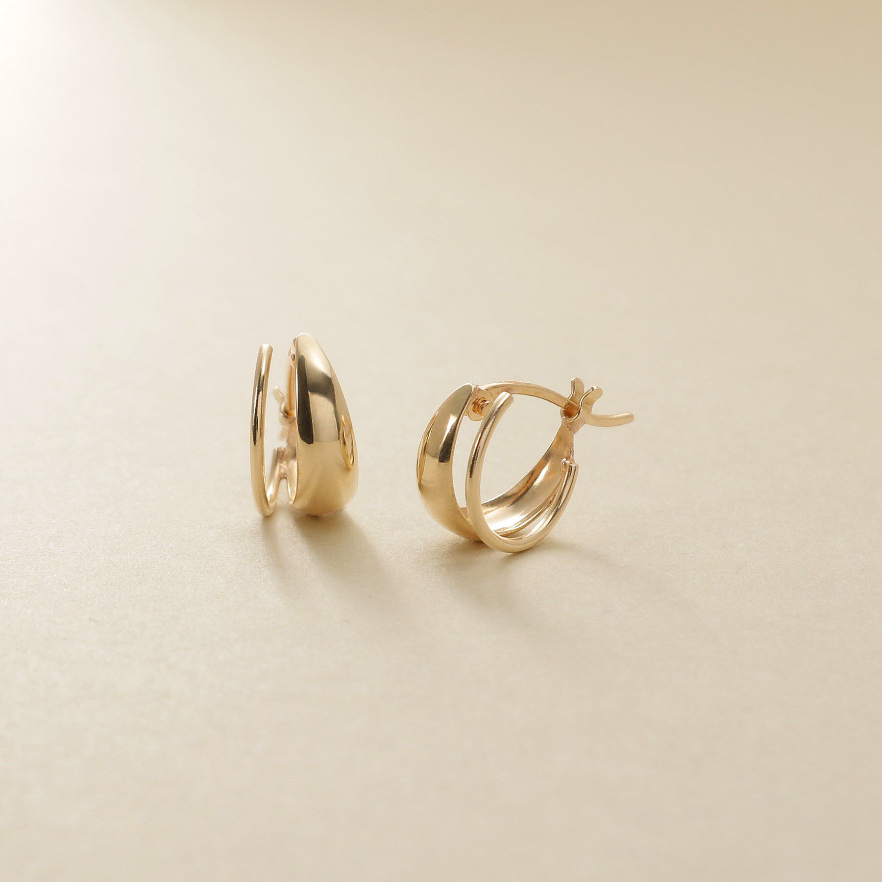 COCOSHNIK ONKITSCH「K10ブランチフープピアス」|ピアス|