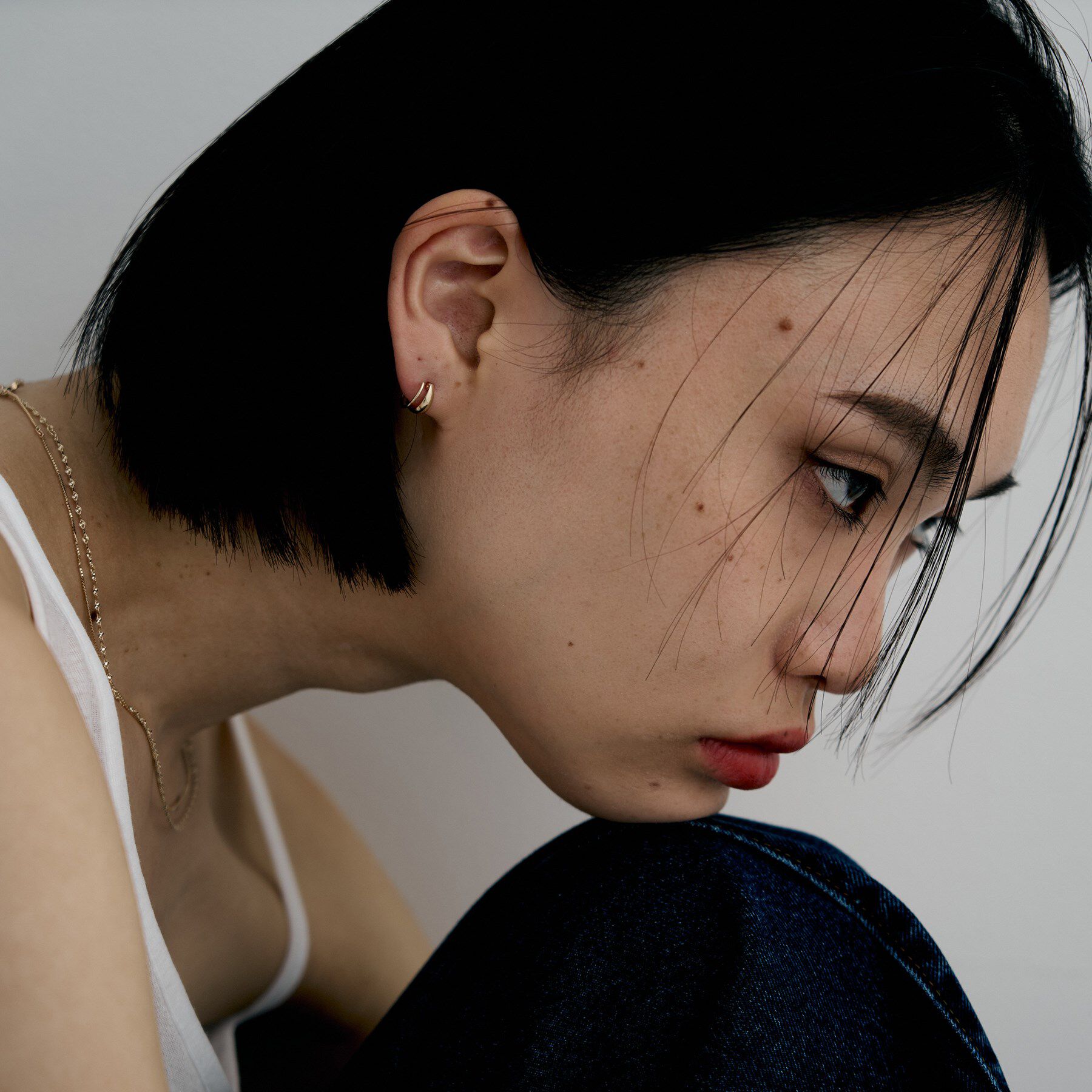 COCOSHNIK ONKITSCH「K10ブランチフープピアス」|ピアス|