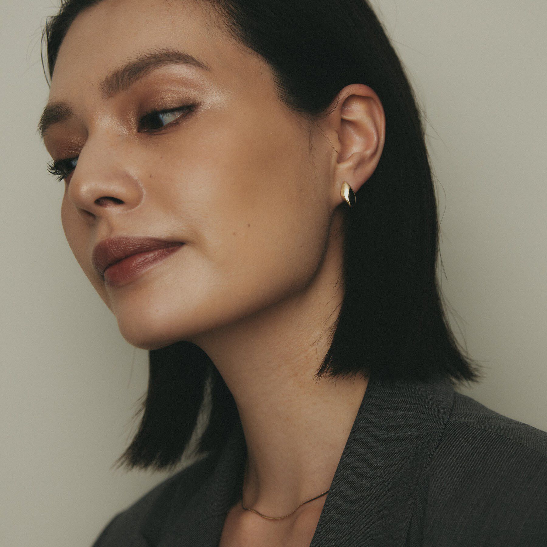 COCOSHNIK「K10甲丸ラップ スタッズピアス」|ピアス|