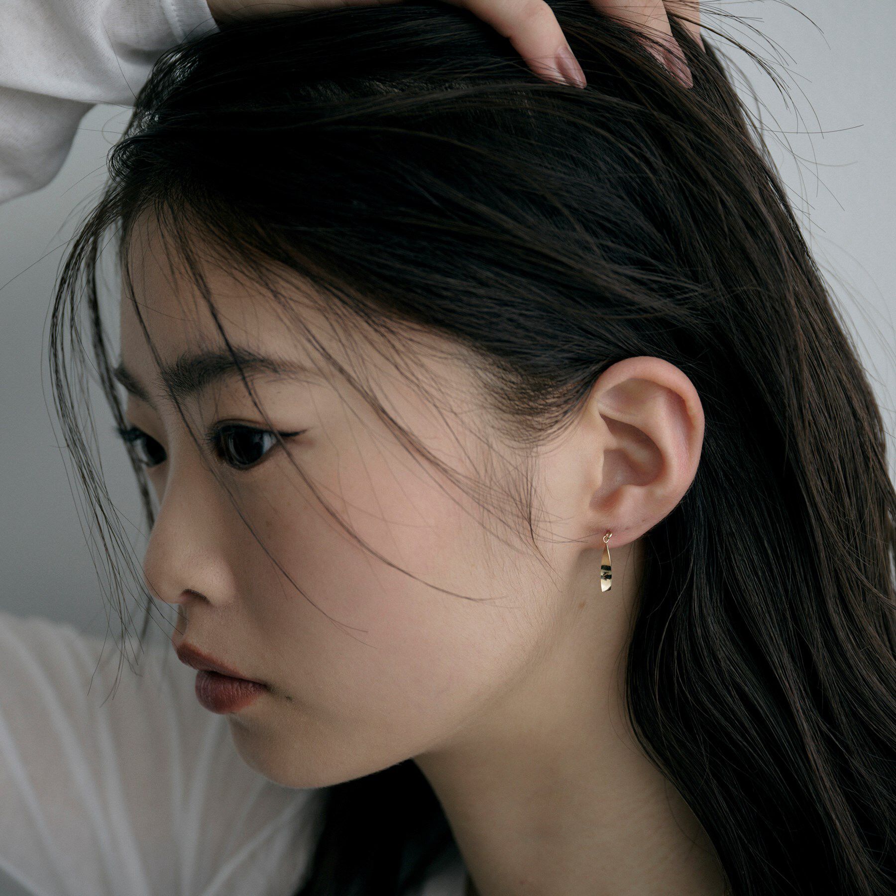 COCOSHNIK ONKITSCH「K10トワーリープレートピアス」|ピアス|