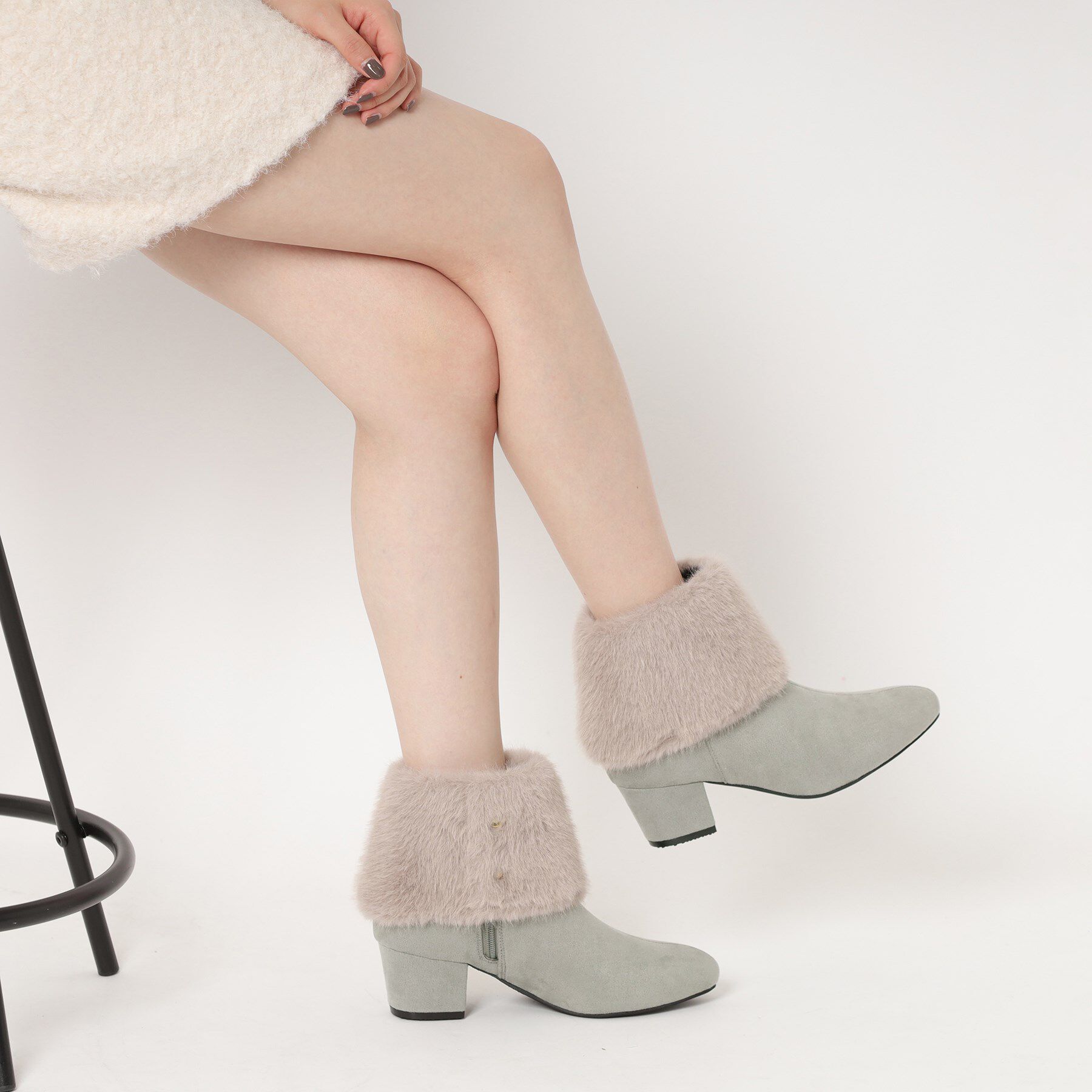 ESPERANZA「2WAYファーショートブーツ」|ショートブーツ|