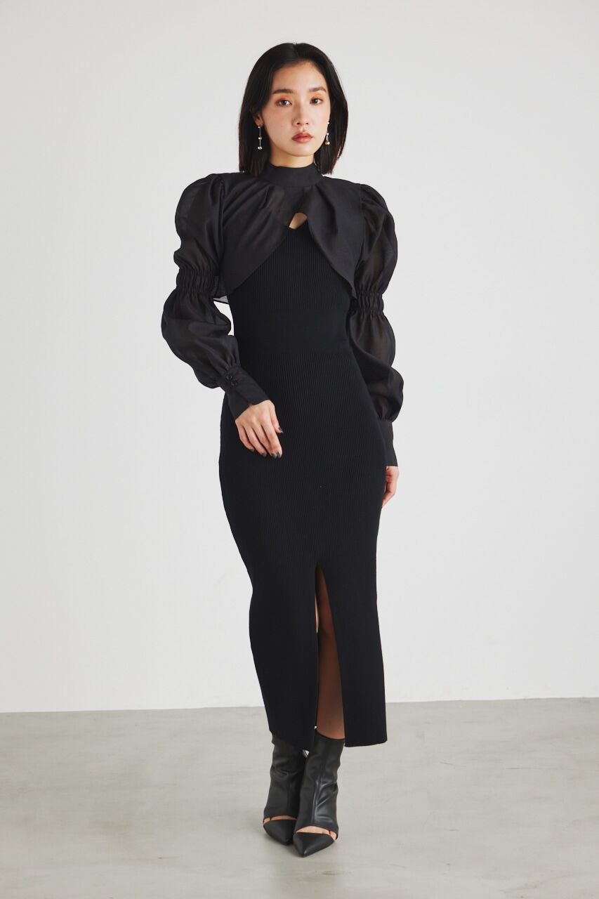 rienda「ボレロSETレイヤードKnit OP」|ワンピース|