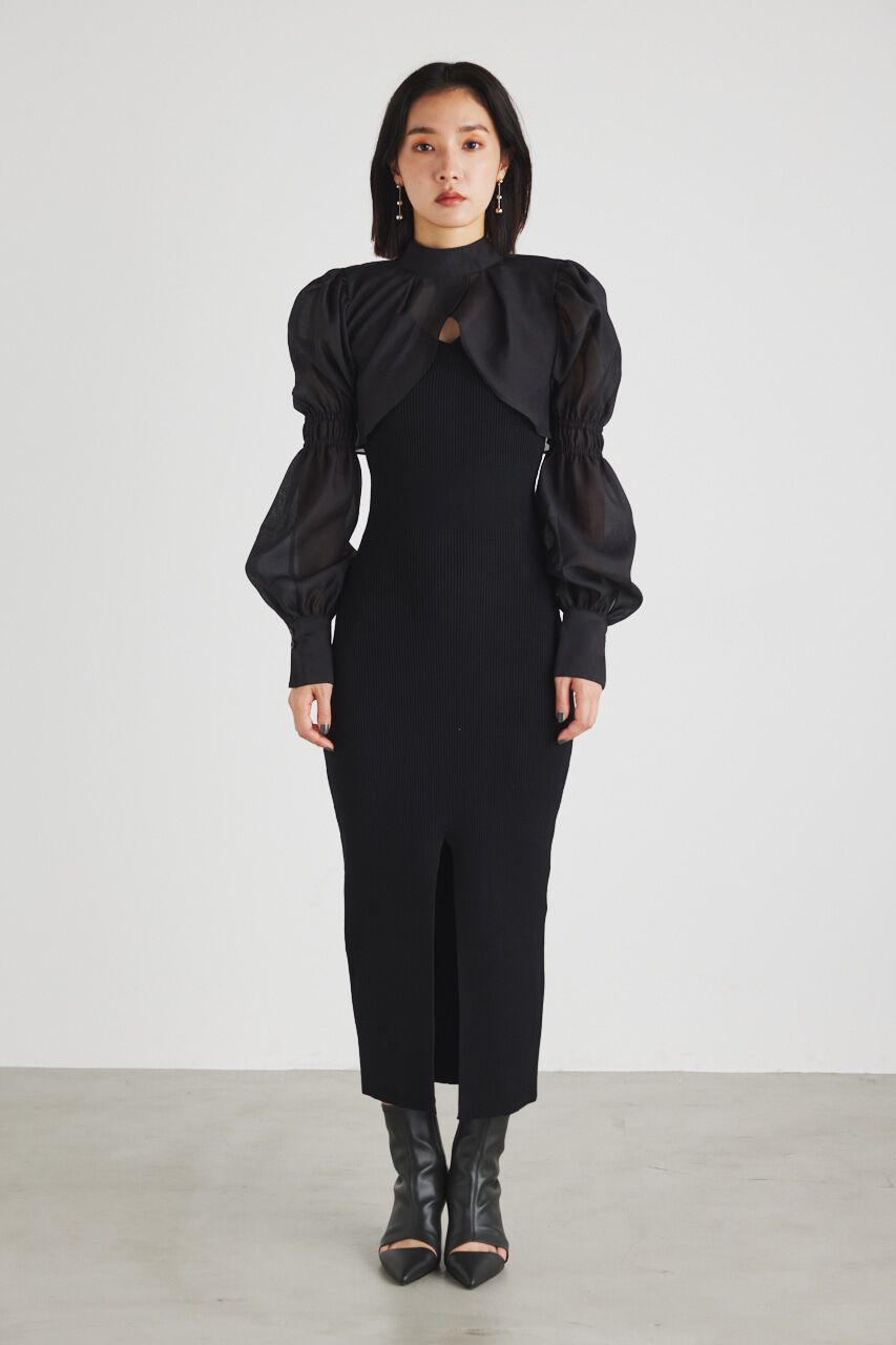 rienda「ボレロSETレイヤードKnit OP」|ワンピース|