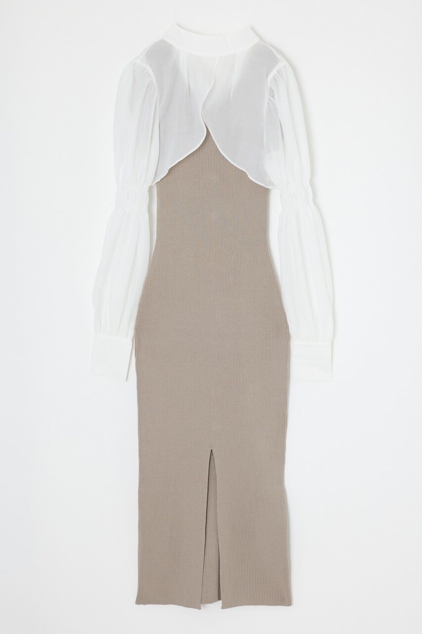 rienda「ボレロSETレイヤードKnit OP」|ワンピース|L/BRN1