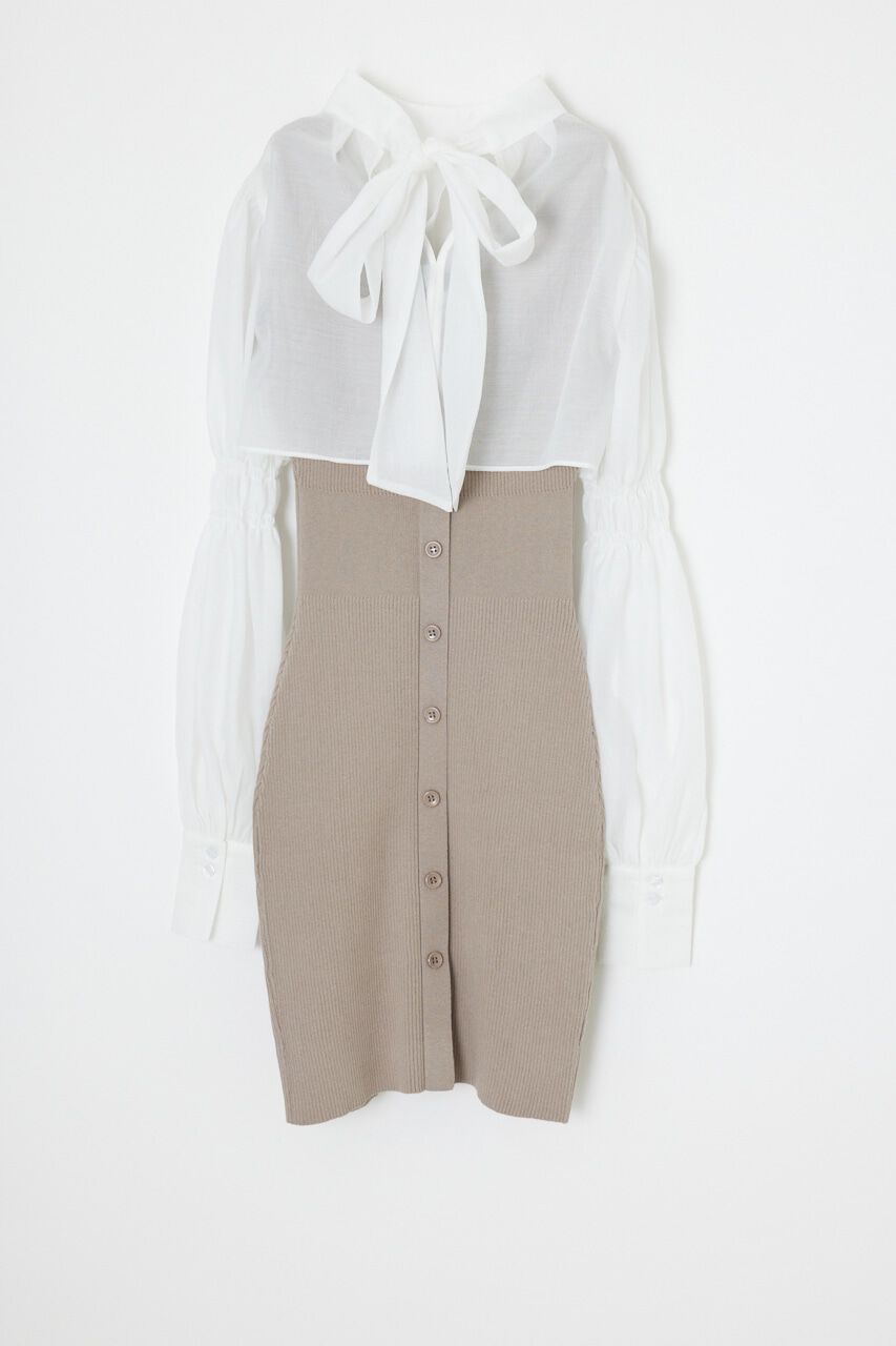 rienda「ボレロSETレイヤードKnit OP」|ワンピース|