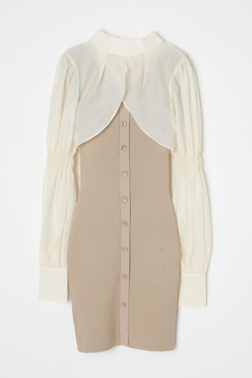 rienda「ボレロSETレイヤードKnit OP」|ワンピース|