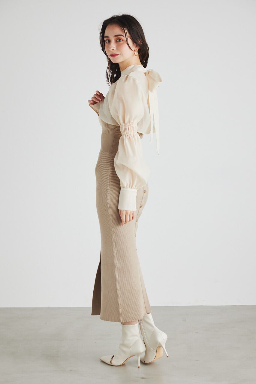 rienda「ボレロSETレイヤードKnit OP」|ワンピース|