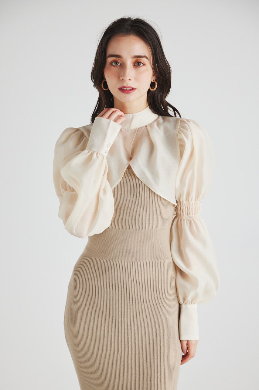 rienda「ボレロSETレイヤードKnit OP」|ワンピース|