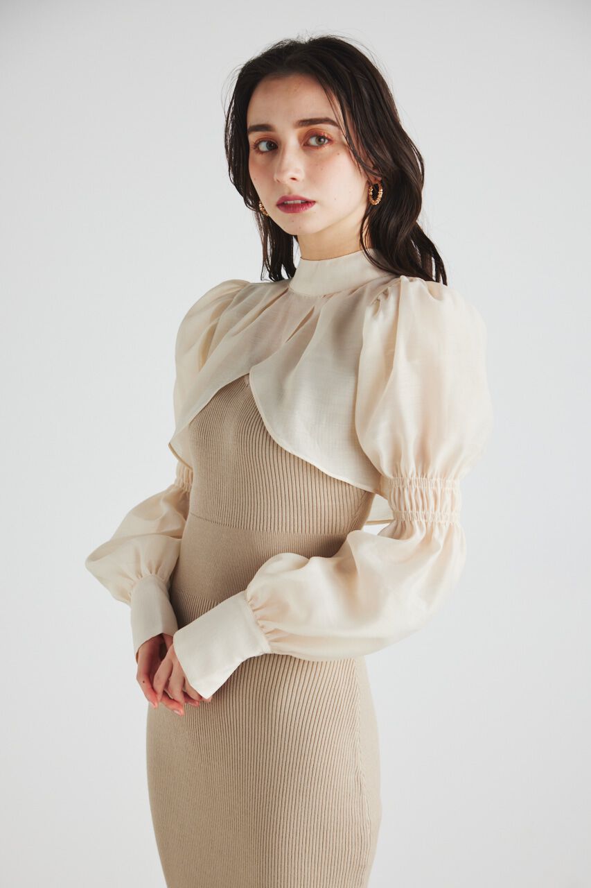 rienda「ボレロSETレイヤードKnit OP」|ワンピース|