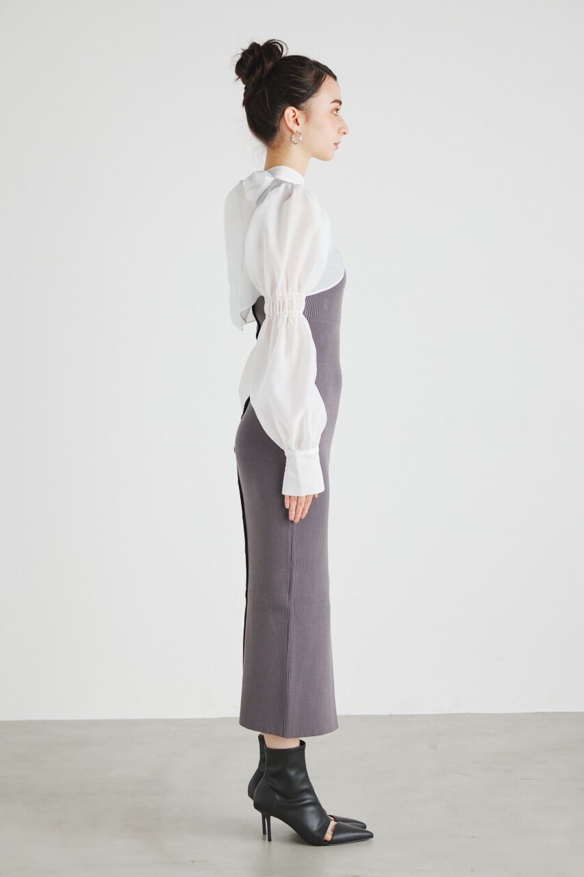 rienda「ボレロSETレイヤードKnit OP」|ワンピース|