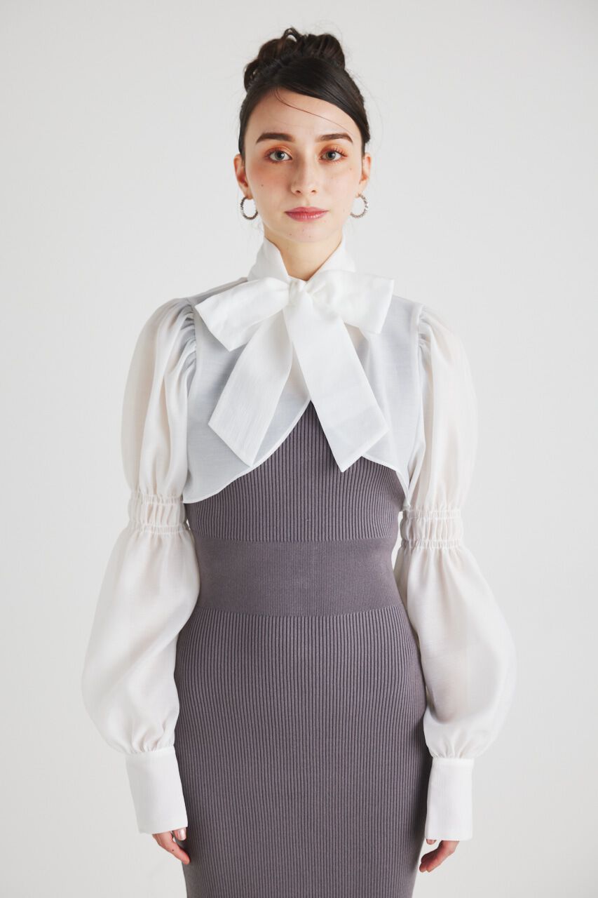 rienda「ボレロSETレイヤードKnit OP」|ワンピース|