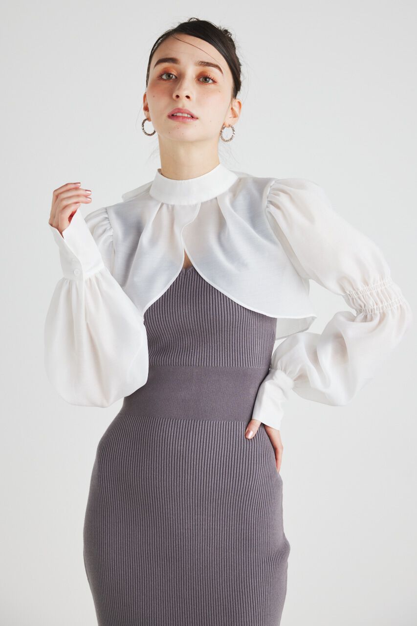 rienda「ボレロSETレイヤードKnit OP」|ワンピース|