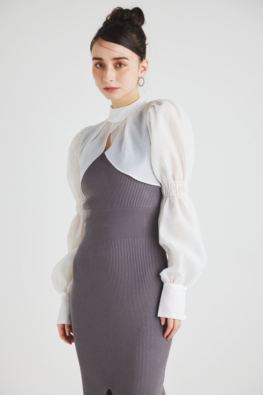 rienda「ボレロSETレイヤードKnit OP」|ワンピース|