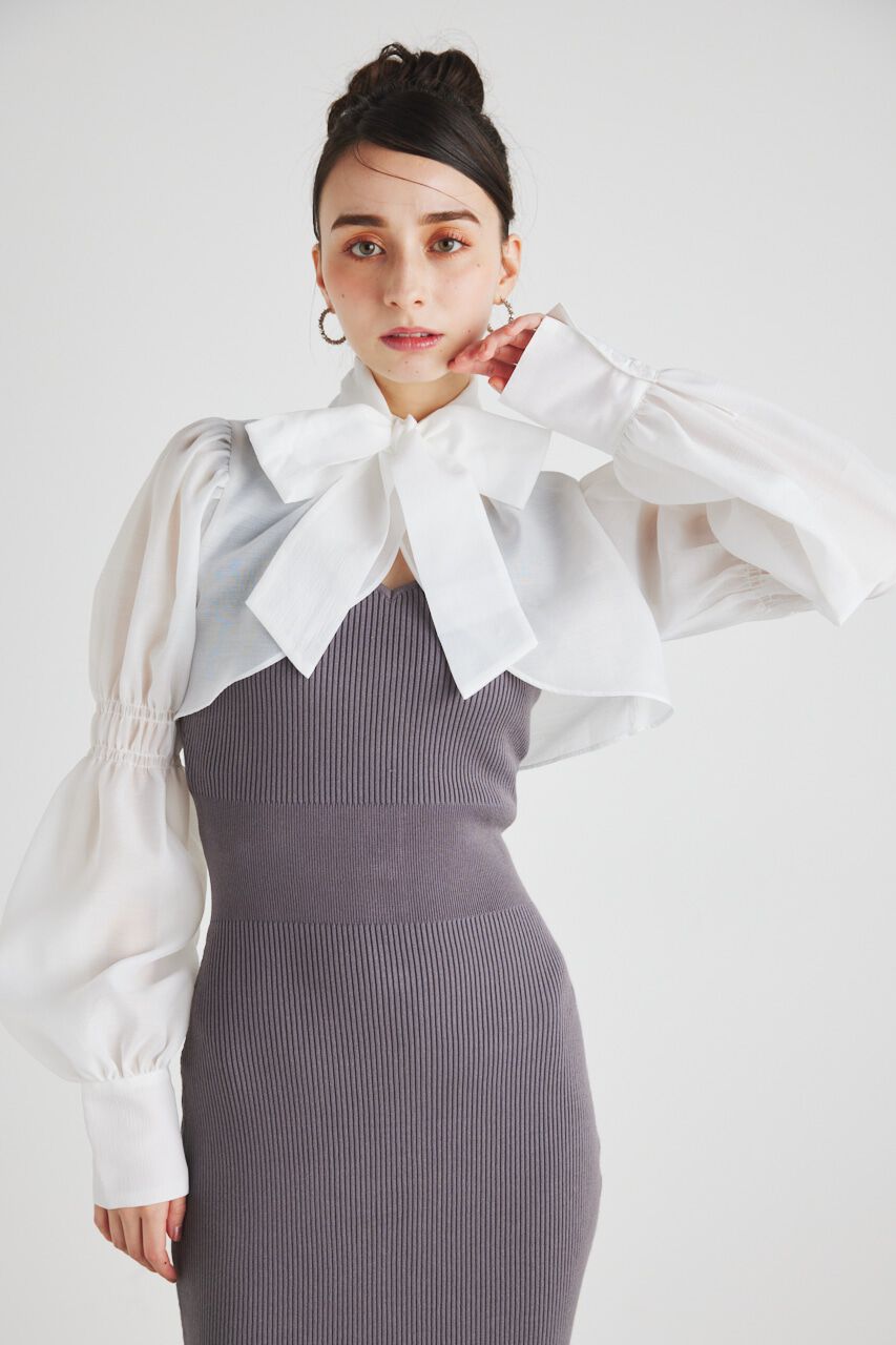 rienda「ボレロSETレイヤードKnit OP」|ワンピース|