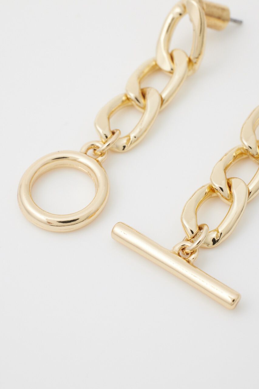 rienda「チェーンコンビデザインピアス」|ピアス|