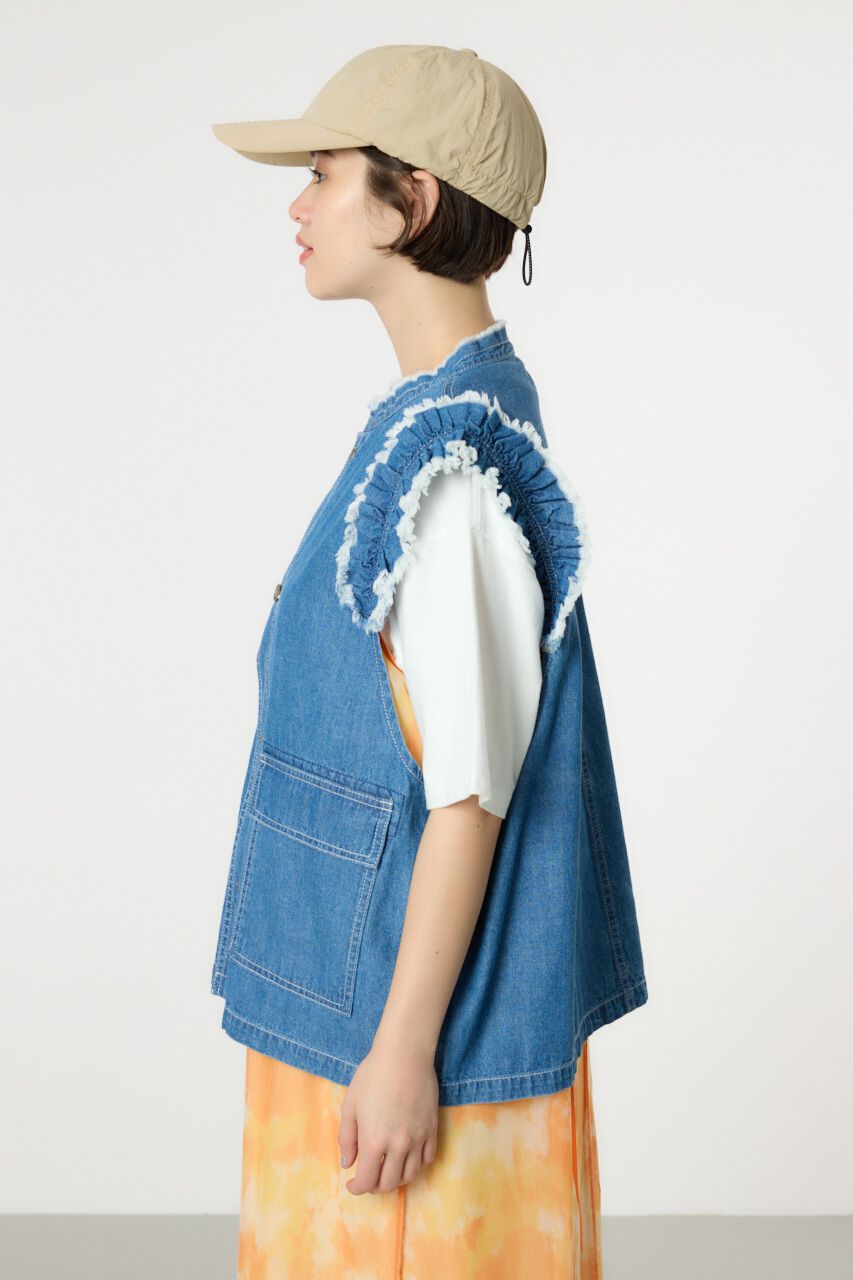 RODEO CROWNS「フリルショルダーベスト」|ダウンベスト・ベスト|