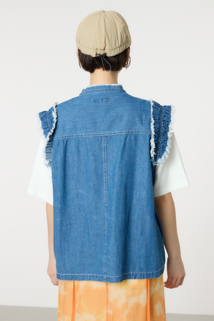 RODEO CROWNS「フリルショルダーベスト」|ダウンベスト・ベスト|