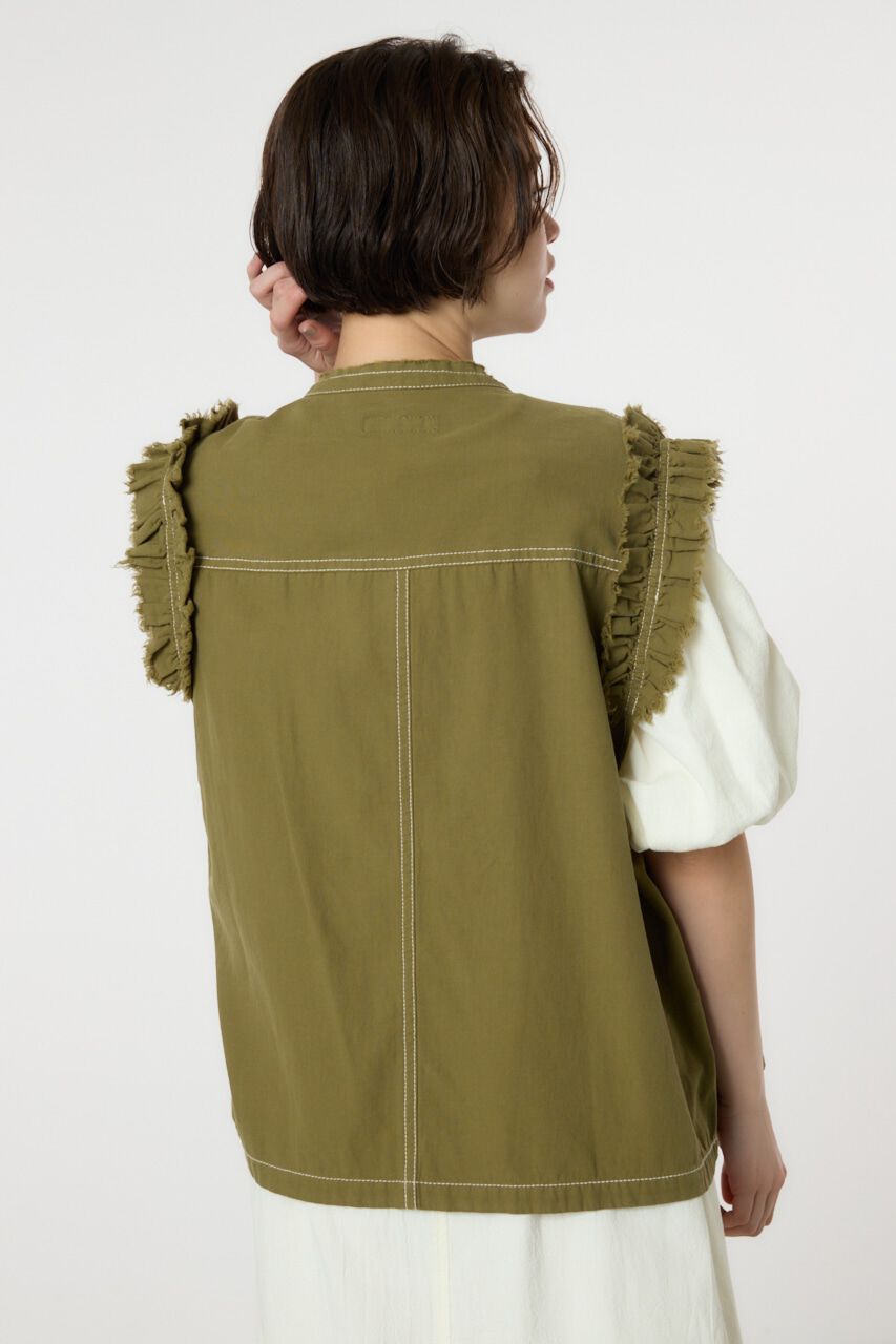 RODEO CROWNS「フリルショルダーベスト」|ダウンベスト・ベスト|