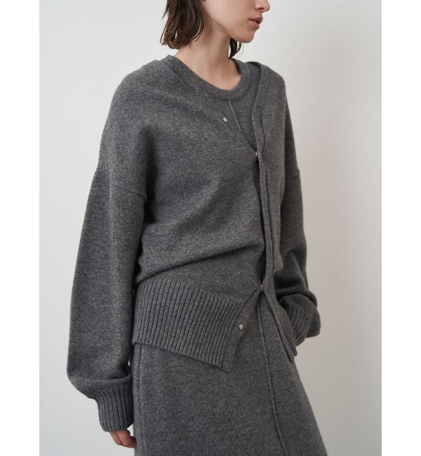 ELENDEEK「COMPRESSED WOOL CD」|カーディガン|グレー