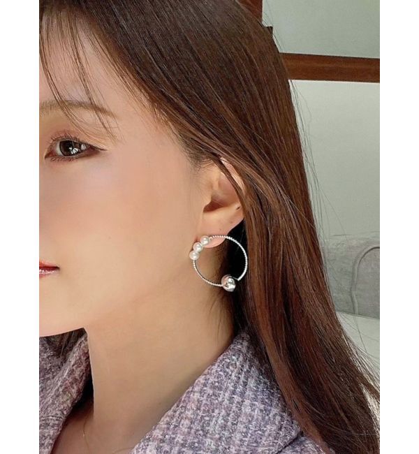 RESEXXY「コンビサークルピアス」|ピアス|シルバー