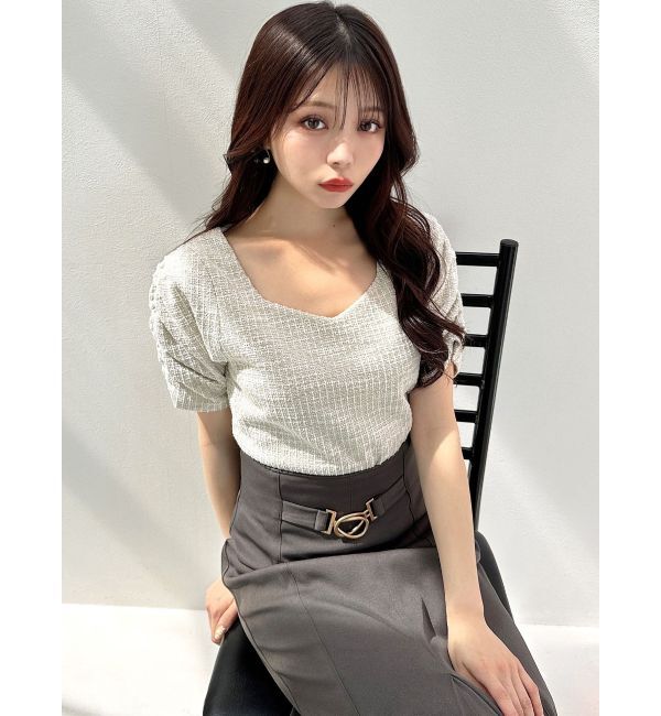 RESEXXY「カットツイードトップス」|Tシャツ・カットソー|