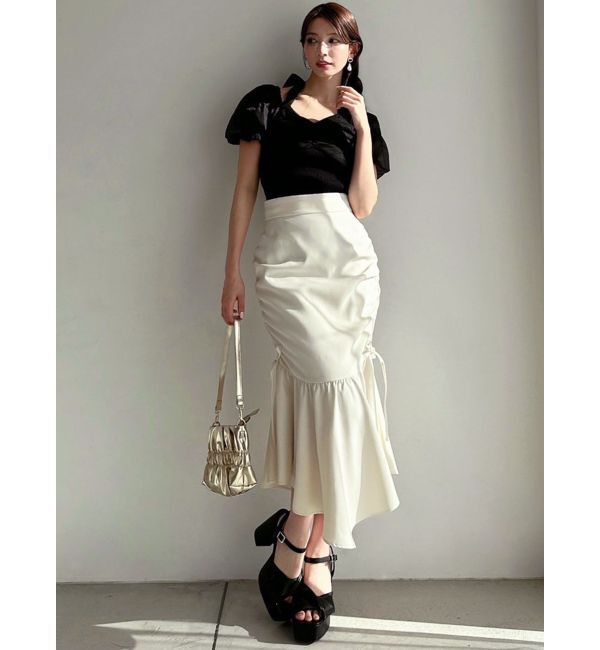 RESEXXY「メタリックギャザーバッグ」|ハンドバッグ|