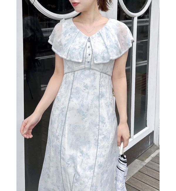 dazzlin「ビックカラーレーストリムワンピース」|ワンピース|