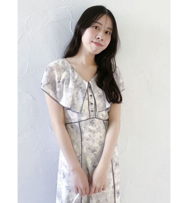 dazzlin「ビックカラーレーストリムワンピース」|ワンピース|