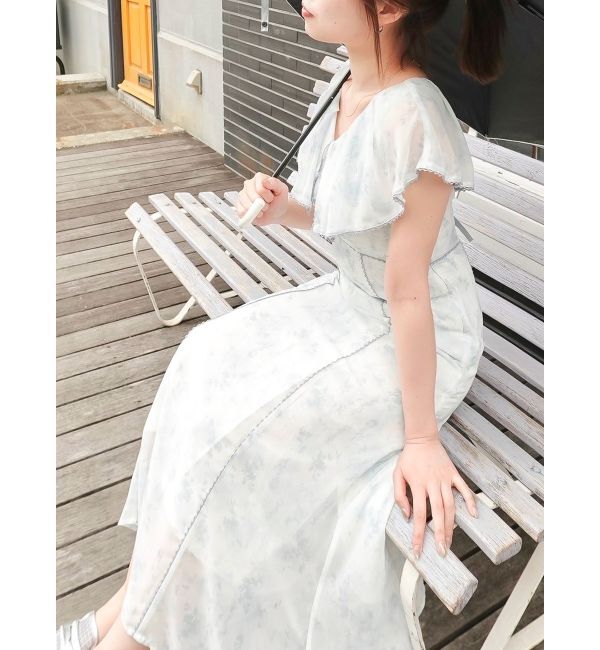 dazzlin「ビックカラーレーストリムワンピース」|ワンピース|