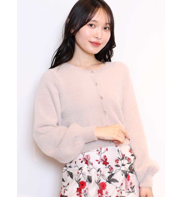 MERCURYDUO「ロングスリーブミニシャギーニットカーディガン」|カーディガン|