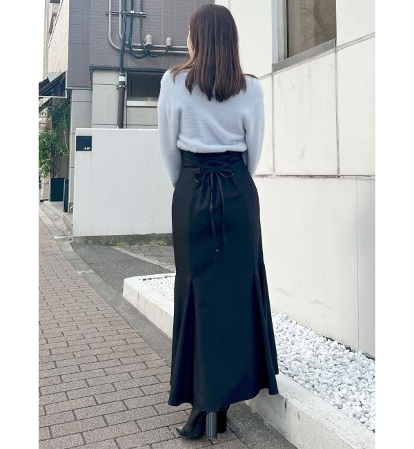 MERCURYDUO「ロングスリーブミニシャギーニットカーディガン」|カーディガン|