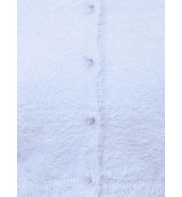 MERCURYDUO「ロングスリーブミニシャギーニットカーディガン」|カーディガン|