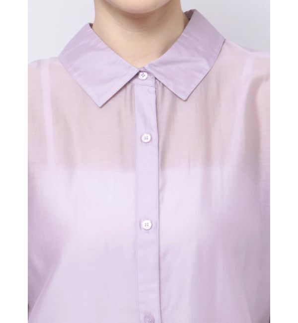 MERCURYDUO「バックスリットシアーシャツ」|シャツ・ブラウス|