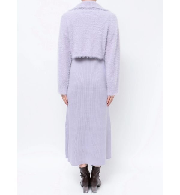 MERCURYDUO「ミニシャギーハーフジップニットセットワンピース」|ワンピース|