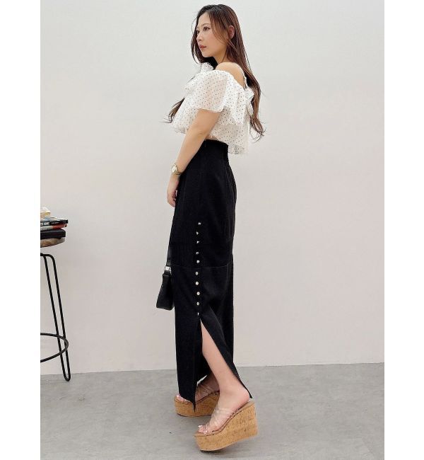 MERCURYDUO「チュールフリルトップス」|シャツ・ブラウス|