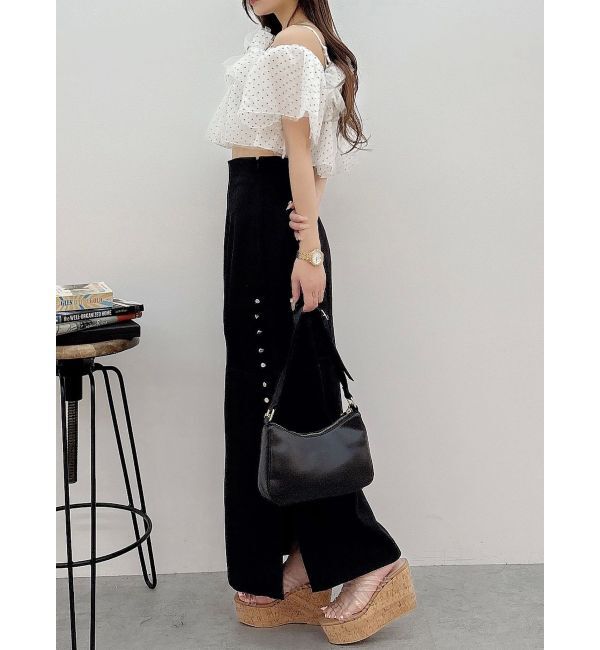 MERCURYDUO「チュールフリルトップス」|シャツ・ブラウス|