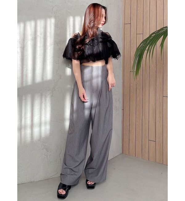 MERCURYDUO「チュールフリルトップス」|シャツ・ブラウス|