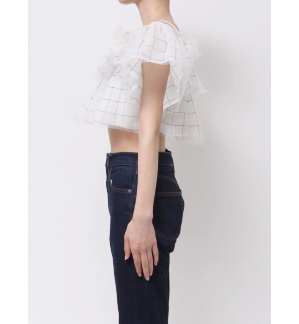 MERCURYDUO「チュールフリルトップス」|シャツ・ブラウス|