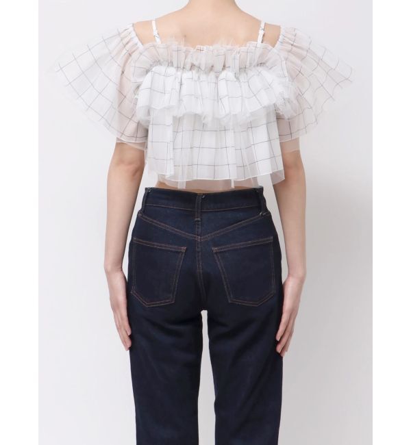 MERCURYDUO「チュールフリルトップス」|シャツ・ブラウス|