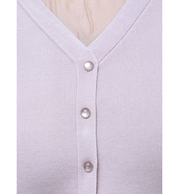 MERCURYDUO「2WAYオーガンジードッキングラッフルニット」|ニット・セーター|