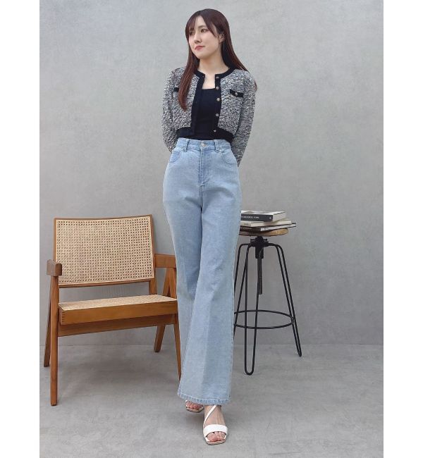 MERCURYDUO「ツィードニットカーデ」|カーディガン|